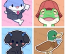 シンプルでかわいい動物イラスト制作します アイコン、ブログ、YouTubeなど用にイラストを制作します イメージ3