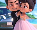 3Dアニメ風ウェルカムボード（ピクサー風）作ります お二人の思い出や個性を世界観に反映してゲストを盛り上げます イメージ5