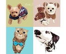 様々な絵柄で*ペット・動物のリアルイラスト描きます 【商用利用可】SNSアイコン・プレゼント・ご自宅に飾る用など イメージ1
