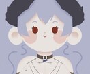 スマホのロック画面をシンプルに可愛く作成します 好きなキャラや自分のオリキャラをシンプルでかわいい壁紙に！ イメージ1