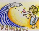 海、ハワイ、サーフスタイルをお描きします 海や夏が好きな方に、心温まるイラストを イメージ2