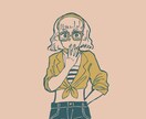 色数限定でおしゃれな人物イラスト描きます SNS、MV・動画サムネイル、表紙、記念日イラスト等に！ イメージ3