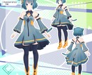 商用可、オリジナル３Dキャラクターを製作いたします VRC、VTuberなど、キャラデザインから一貫化サービス！ イメージ3