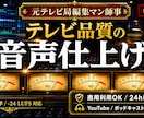 テレビ業界の音響技術でノイズ除去・音声調整します 1,000円〜聞きやすい音で離脱を防ぐ音声に仕上げます。 イメージ1