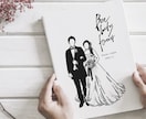 おしゃれ可愛い◎韓国風イラストお描きします 大切な写真を元に作成！特別なウェディングアイテムに。 イメージ8