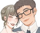 自分と好きなキャラクターとのツーショット描きます アニメキャラクタードラマ有名人とのツーショット可愛く描けます イメージ2