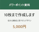 パワーポイントの資料を10枚まで作成します 伝えたいことが一目で分かる資料に整えます イメージ1