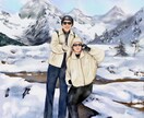 写真をもとに鮮やかなデジタル水彩似顔絵を描きます 【お2人様から】素敵な写真をより鮮やかな作品に仕上げます✨ イメージ4