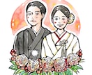 色紙サイズ◇ナチュラルタッチ◇水彩似顔絵かきます あたたかみある水彩イラスト！原画発送無料 イメージ8
