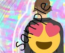 あなたの写真からアイコンを描きます 抽象画の背景であなたを彩ります！ イメージ4