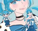 Vtuber配信者さん必見！イラスト制作します 立ち絵・一枚絵・ちびキャラ、キャラクターデザインも相談可能！ イメージ2