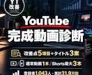 完成したYouTube動画を診断し改善点を伝えます 実績に基づき伸び悩む原因と次の改善策を具体化します イメージ1