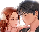 商用利用OK！！素敵なカップルお描き致します 美男美女カップルお描き致します イメージ5