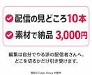 ライトプラン配信の見どころ10本切り出します どこを切るか迷う配信者さんへ。見どころ10本を素材でお渡し イメージ1