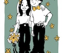 レトロコミック風✴︎似顔絵描きます キャラクター化して似顔絵かきます【アイコン6000円〜】 イメージ3