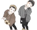 写真を元にお洒落なにっこり笑顔の似顔絵描きます 写真を元におしゃれにお描きします♡ イメージ5