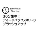 30分集中！フィードバック・ブラッシュアップします フィードバック実践のみに集中します イメージ1