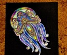 カフェや美容室等に置くと華やかになります 手書き、切り絵調、カラフルなイラストです イメージ4