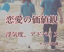 気になる相手を攻略！お相手様の恋愛の価値観を見ます 浮気度や別れのパターンを知り、相手を攻略しましょう。画像1枚 イメージ1
