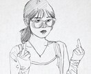 リクエストに応じて、人物を描きます モノクロで雰囲気のある、お洒落なイラストです。 イメージ7