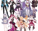 4,000円~  立ち絵から一枚絵まで描きます キャラデザ（VTuber）・SDキャラ・一枚絵・背景 イメージ1