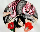 和風テイストイラスト描きます 贈り物、インテリア、小説表紙、広告チラシ イメージ1