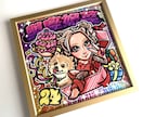 ビックリマン風キラキラシール似顔絵を描いて作ります 本業似顔絵アーティストが業界NO.1のクオリティで制作します イメージ5