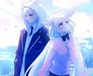 作品の顔となる1枚絵を青くキラキラな絵柄で描きます 1枚絵イラスト制作｜サムネ・小説表紙・ゲーム・MVなど イメージ4