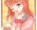 可愛いオリジナルの女の子イラストをお描きします 少しレトロで個性のあるイラストをお描きします！ イメージ2