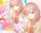 歌ってみたMV・一枚絵・グッズイラストを制作します リピート多数！丁寧なやり取りで初めての方も安心です イメージ2