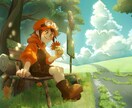 柔らかい雰囲気のイラスト描きます デフォルメ寄りの輪郭線がないイラストをお求めの方にオススメ! イメージ3