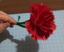 母の日カーネーションの贈り物、作ります カラーペーパーだから丈夫でずっと飾れるフラワーアート イメージ1