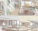 お洒落なオリジナル手書きパースを描きます お洒落なインテリアパース、宣伝用、雰囲気 イメージ6