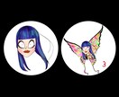 アイコンイラストお描きします 他には無いダークでポップな 個性的なイラストをお探しの方へ! イメージ3