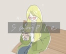 韓国風オシャレ◎線画アイコン描きます 淡い雰囲気でゆるっとオシャレ！ イメージ6