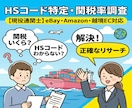 越境EC対応！▶現役通関士がHSコードを提案します 海外発送！現役通関士が最適なコード候補をご提案！ イメージ1