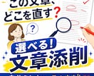 選べる！文章添削｜直す箇所は自分で選べます 全部を書き換えず、自分らしさを残したい方へ イメージ1