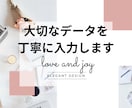 正確・丁寧にエクセル等へデータ入力します 入力ミスが心配な方も、安心してお任せください！ イメージ1