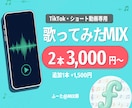 TikTok・ショート動画専用のMIXをします ショート向けに、声を聴きやすく仕上げます イメージ1