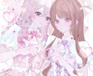 SNSアイコン・夢絵、カップルイラスト描きます かわいい雰囲気のイラストをお届けします♡ イメージ4
