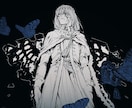 モノクロ限定、創作限定の一枚絵描きます 悲しい/クールな印象のモノクロイラストを描きます イメージ1