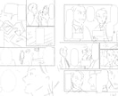 漫画のネーム（ラフ）制作します 読みやすいコマ割りと視線誘導でプロレベルのネームを制作します イメージ3