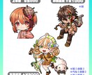 描き込み多めのデフォルメイラスト制作いたします 動画やゲーム、グッズイラストにいかがでしょうか イメージ3