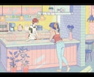 可愛いイラスト制作します レトロな絵柄でアニメーションからアイコン、グッズ用まで イメージ10