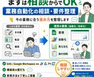 業務自動化の相談と要件整理をします 何から始めるべきか、現状整理からやさしく提案 イメージ3