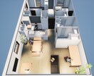 マンション住戸プランおよびリノベプランを作成します ～2次元図面とともにパースも作成し図面を３次元化します。～ イメージ1