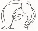 線描きのシンプルな商標のようなもになります イラストはどんな感じにでも描きます。 イメージ1