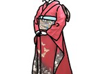 一生に一度の大切なお写真をイラストにします 綺麗なお洋服をそのまま残します。 イメージ2