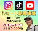 お客様に合わせた「ショート動画」を編集します 丁寧な対応・スピード納品・高品質の編集！ イメージ1