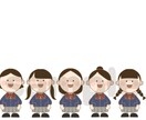 シンプルでかわいいイラスト作成します 服装、髪型、表情等の希望に応じます！3回まで修正無料です！ イメージ5